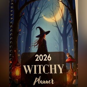 2026 Witchy Planner and Waiting for Midnight Reading Journal Custom Bundle